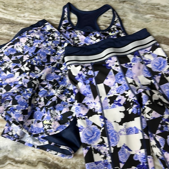 Nike Other - 3 piece Nike outfit. Shorts leggings and sports bra good condition